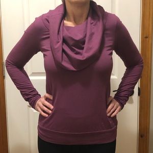 ☀️ Esprit Cowl Neck Long Sleeve Top Size Medium in Purple